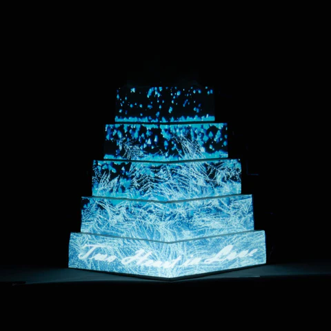 Projection Mapped Wedding Cake - Luma Bakery - YouTube